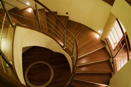 Wooden stairs flooring
